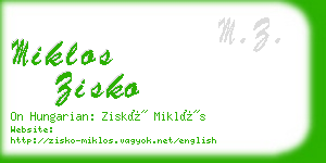 miklos zisko business card